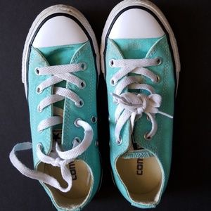 Girl's Mint Green Converse All-Star shoes